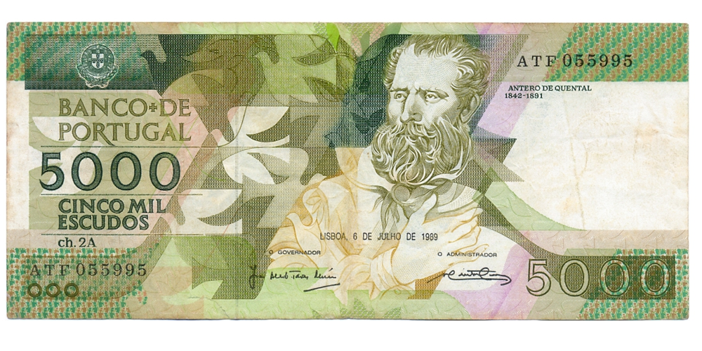 Billete Portugal 5000 Escudos 1987-1989 - Numisfila