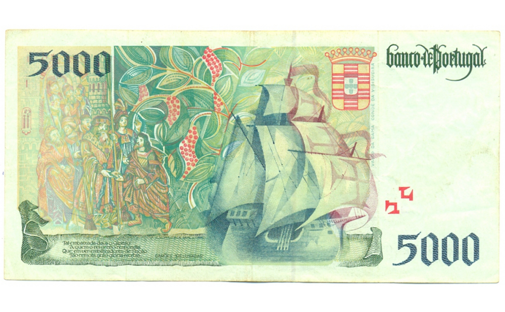 Billete Portugal 5.000 Escudos 1995  - Numisfila