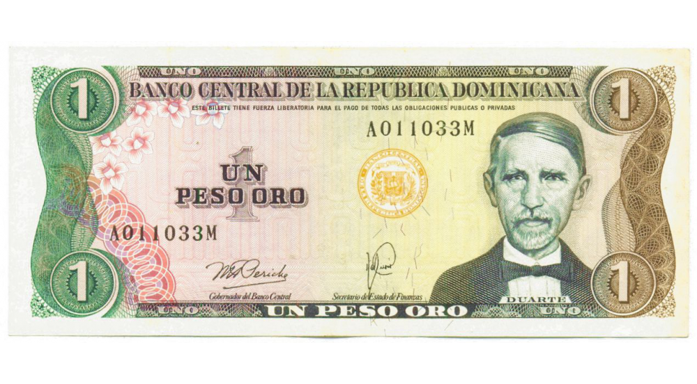 Billete Rep Dominicana 1 Peso Oro 1978 Duarte  - Numisfila