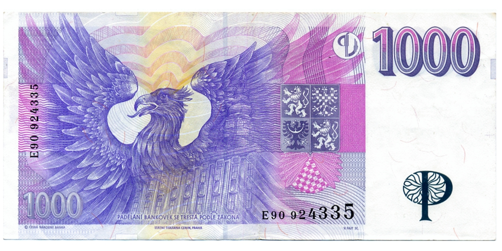 Billete República Checa 1000 Korun 1996 - Frantisek Palacky  - Numisfila