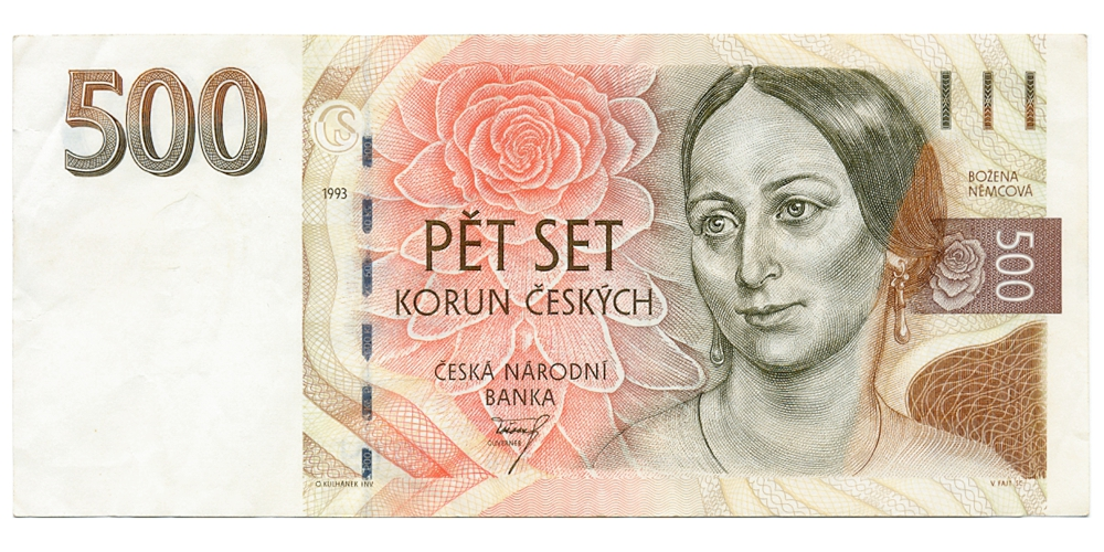 Billete Republica Checa 500 Korun 1993 - Bozena Nemcova - Numisfila