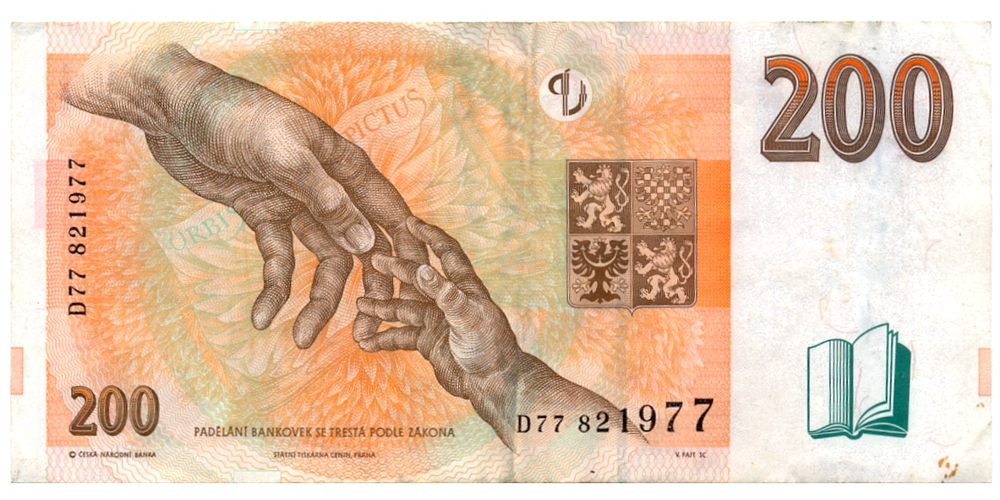 Billete República Checa 200 Korun 1998 - Jan Ámos Komensky / Comenio  - Numisfila