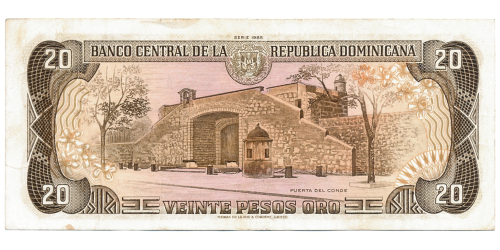 Billete Republica Dominicana 20 Pesos Oro de 1985  - Numisfila