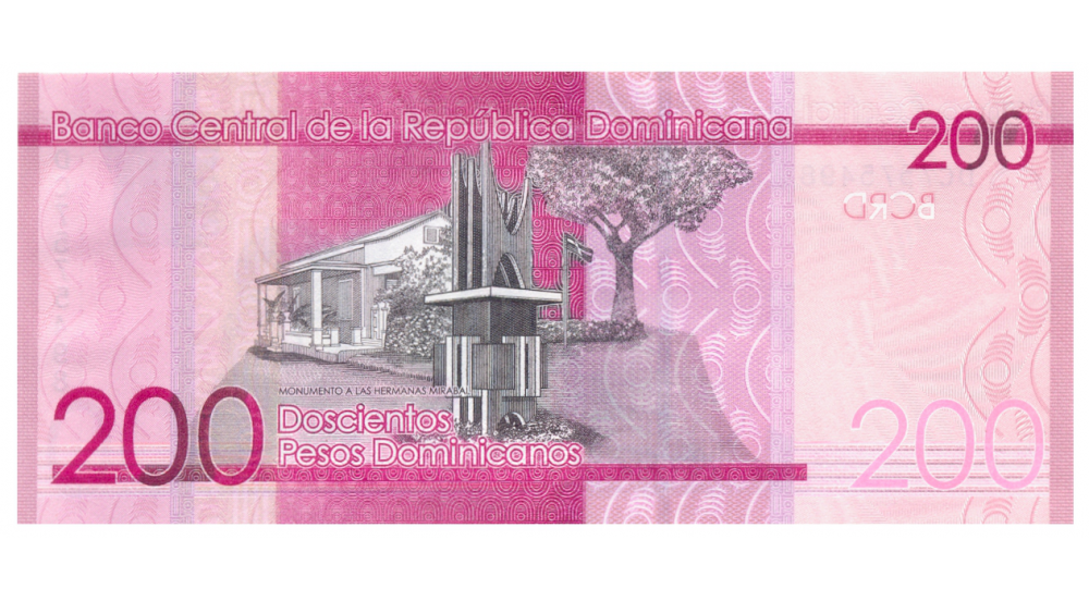 Billete República Dominicana 200 Pesos 2017-2020 Las Hermanas Mirabal   - Numisfila