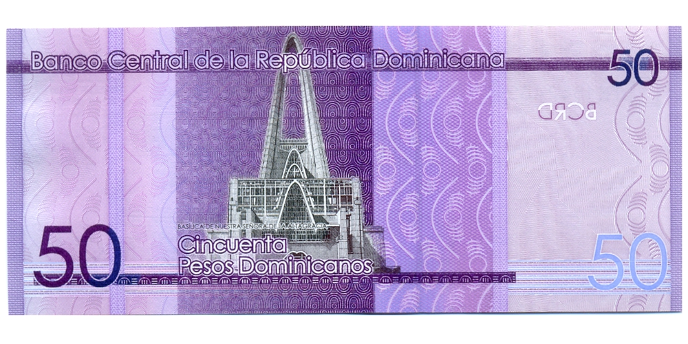 Billete República Dominicana 50 Pesos 2024 - Catedral Primada de América  - Numisfila