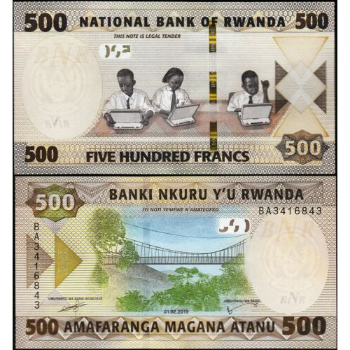 Billete Ruanda 500 Francs 2019 - Numisfila