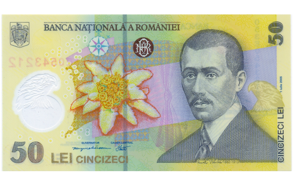 Billete Plastico Rumania 50 Lei 2005  - Numisfila