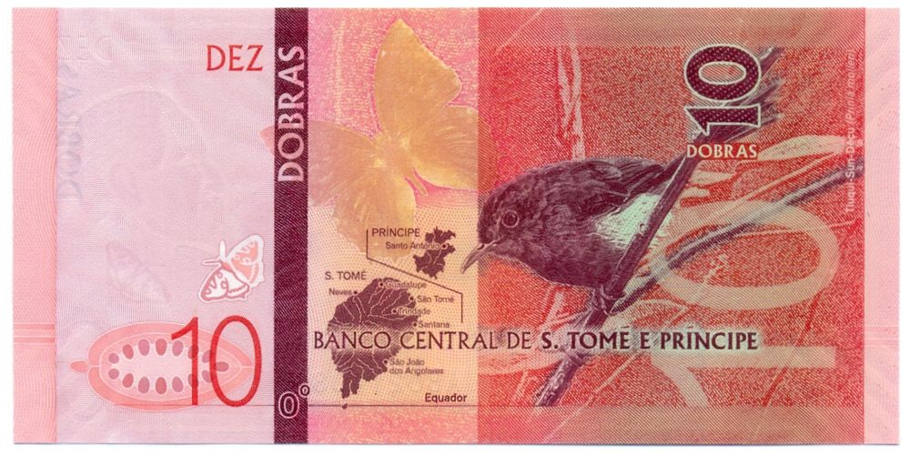 Billete San Tome y Principe 10 Dobras 2020-2021   - Numisfila