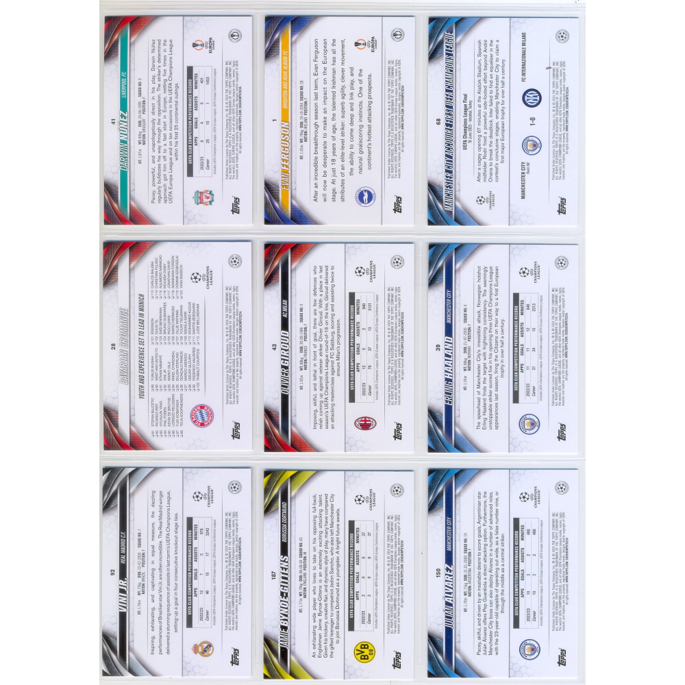 Set 200 Barajitas Topps Futbol UEFA Champions League 2023-2024  - Numisfila
