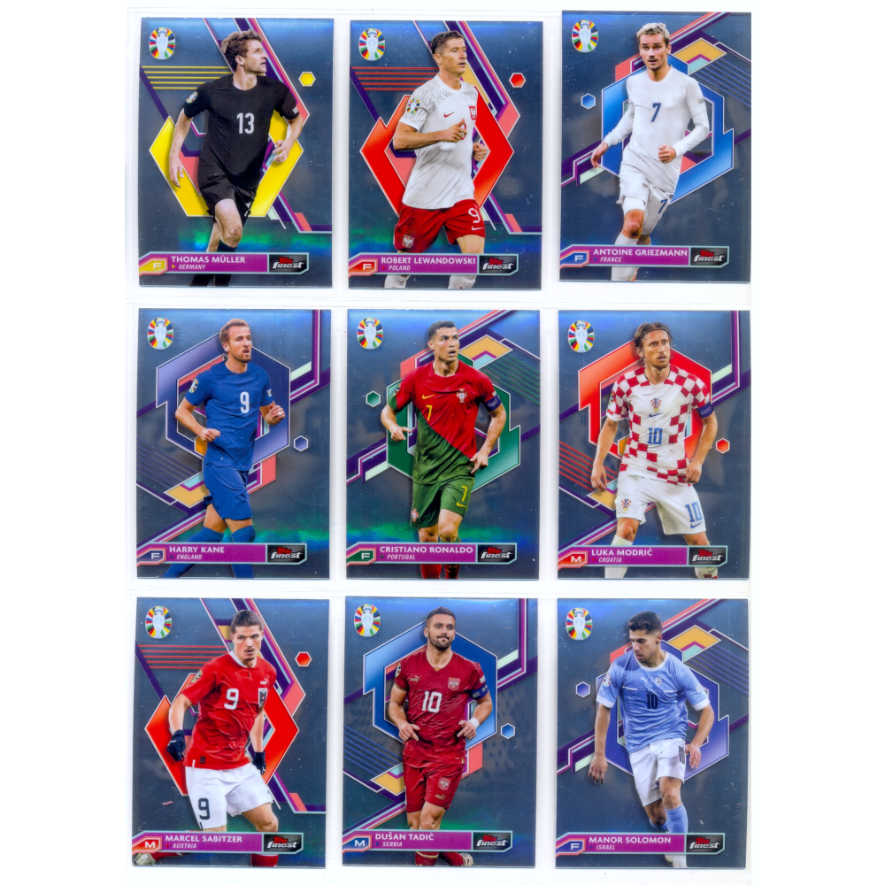 Set 100 Barajitas Topps Fútbol Finest Road to UEFA EURO 2024   - Numisfila