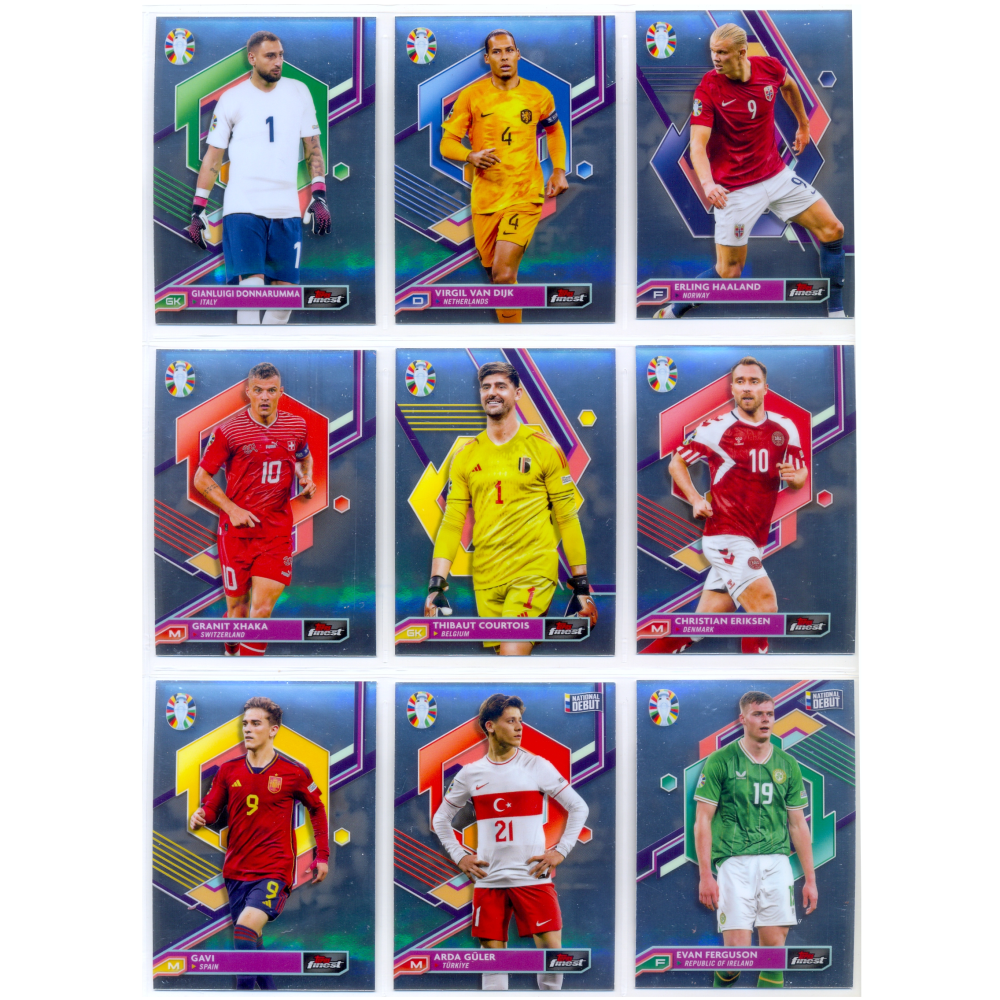 Set 100 Barajitas Topps Fútbol Finest Road to UEFA EURO 2024   - Numisfila