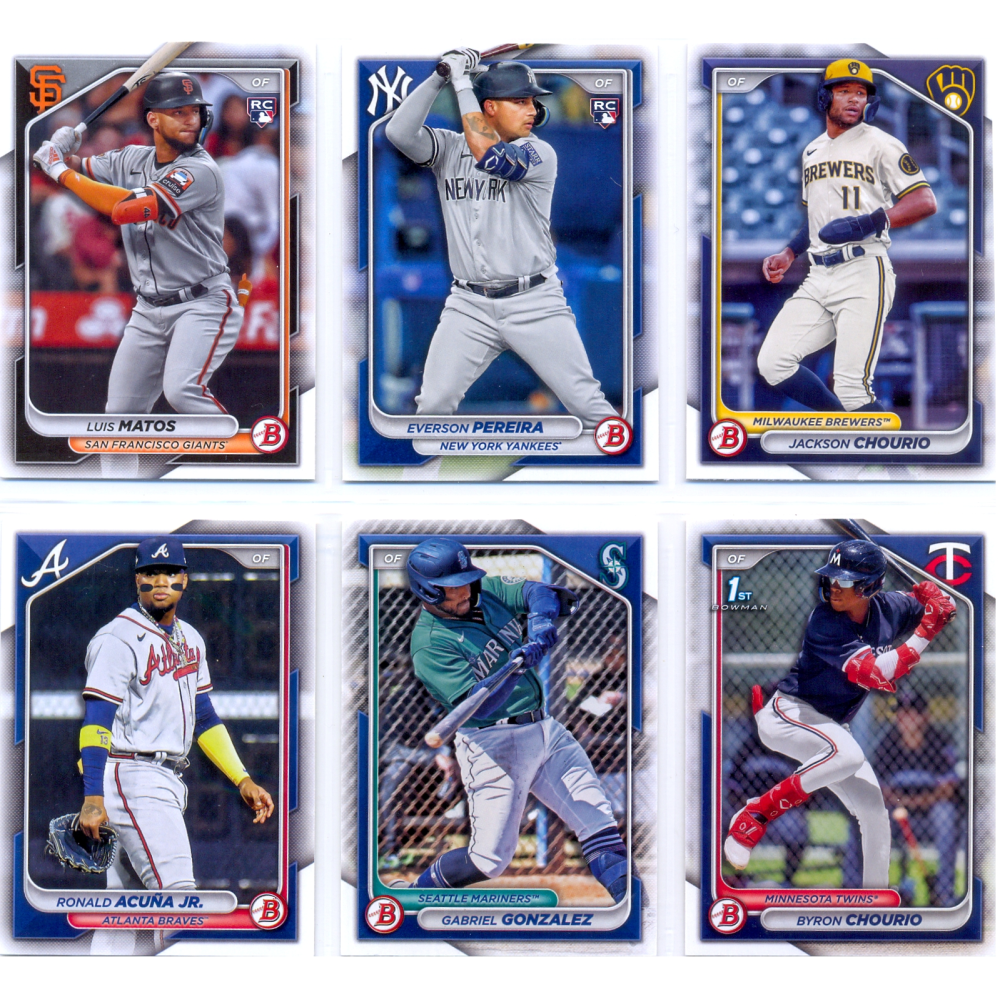 Set 6 Barajitas Bowman Jugadores Venezolanos en MLB 2024 - Numisfila