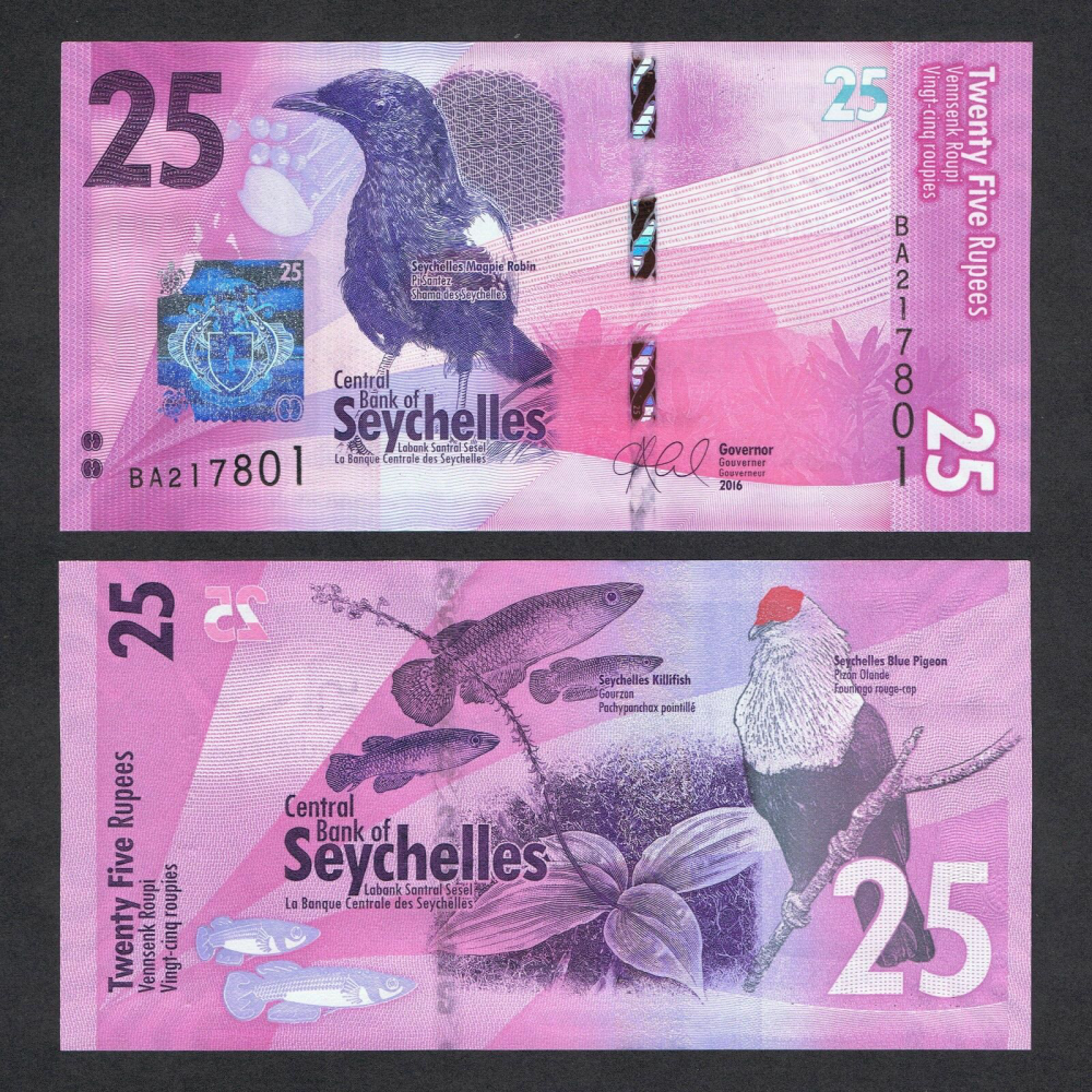 Billete Seychelles 25 Rupees 2016  - Numisfila