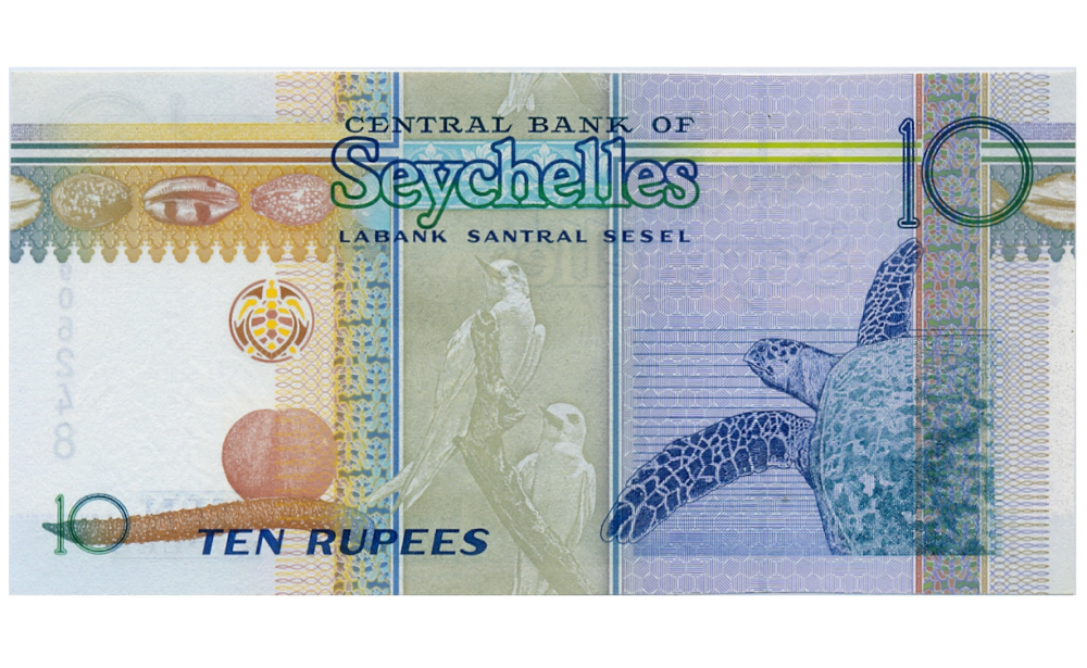 Billete Seychelles 10 Rupees 1998 - 2010  - Numisfila