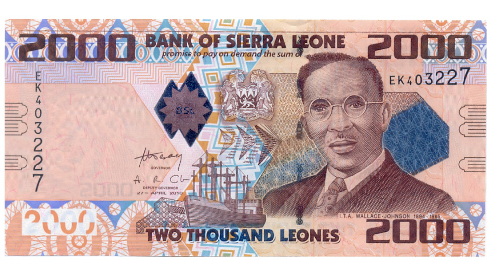 Billete Sierra Leona 2000 Leones 2010 - 2015   - Numisfila