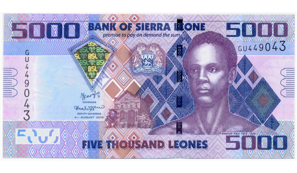 Billete Sierra Leona 5000 Leones 2013  Sengbe Pieh  - Numisfila