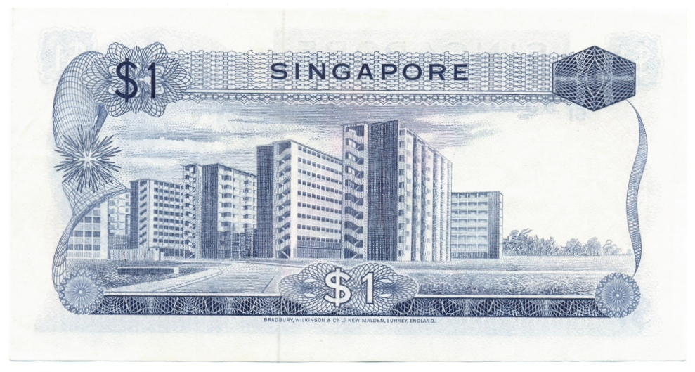 Billete Singapur 1 Dolar 1972  - Numisfila