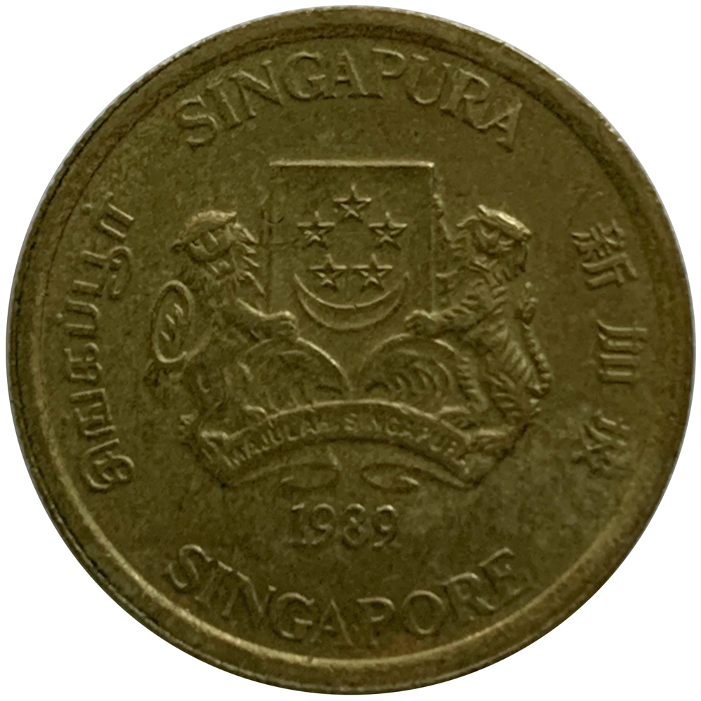 Moneda Singapur 5 Centavos 1989 - 90  - Numisfila