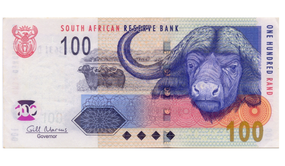 Billete Sudafrica 100 Rand 2009 Búfalo del Cabo - Numisfila