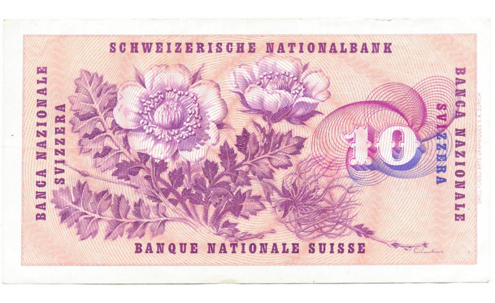 Billete Suiza 10 Francos - Franken 1961 Gottfried Keller  - Numisfila