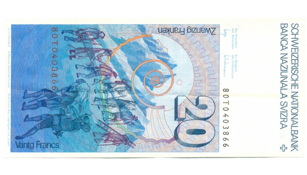 Billete Suiza 20 Francs 1980 Horace Saussure  - Numisfila