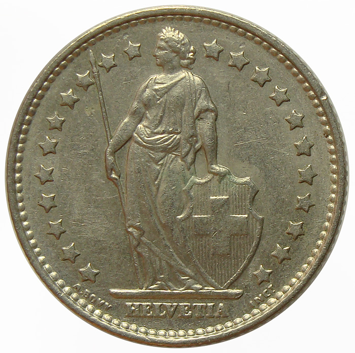 Moneda Suiza 1 Franc 1968-1981  - Numisfila