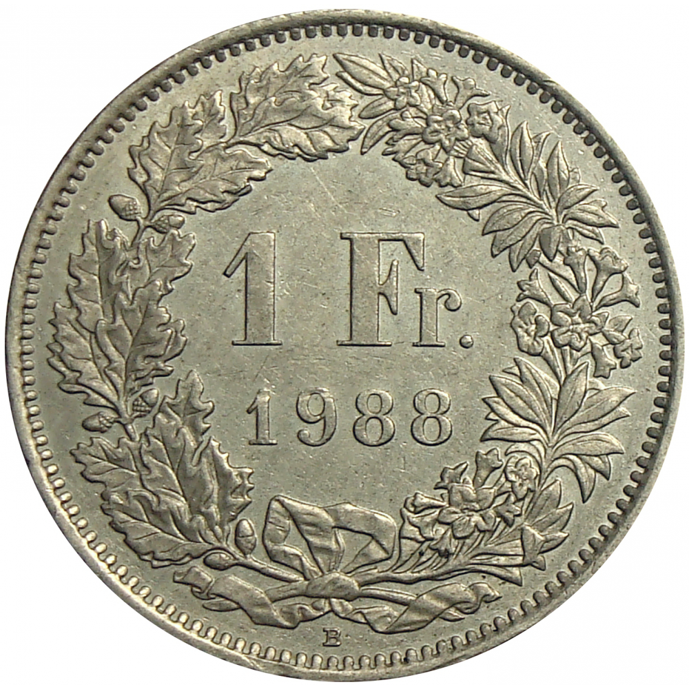 Moneda Suiza 1 Franc 1968 - 1981 - Numisfila
