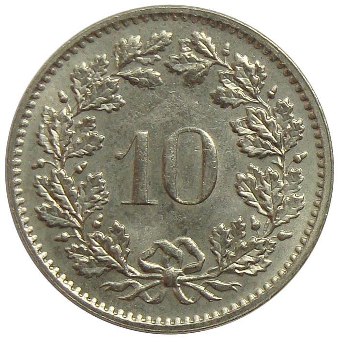 Moneda Suiza 10 Rappen 1957-1990  - Numisfila