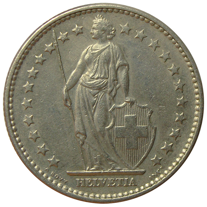 Moneda Suiza 2 Francs 1968-1981  - Numisfila