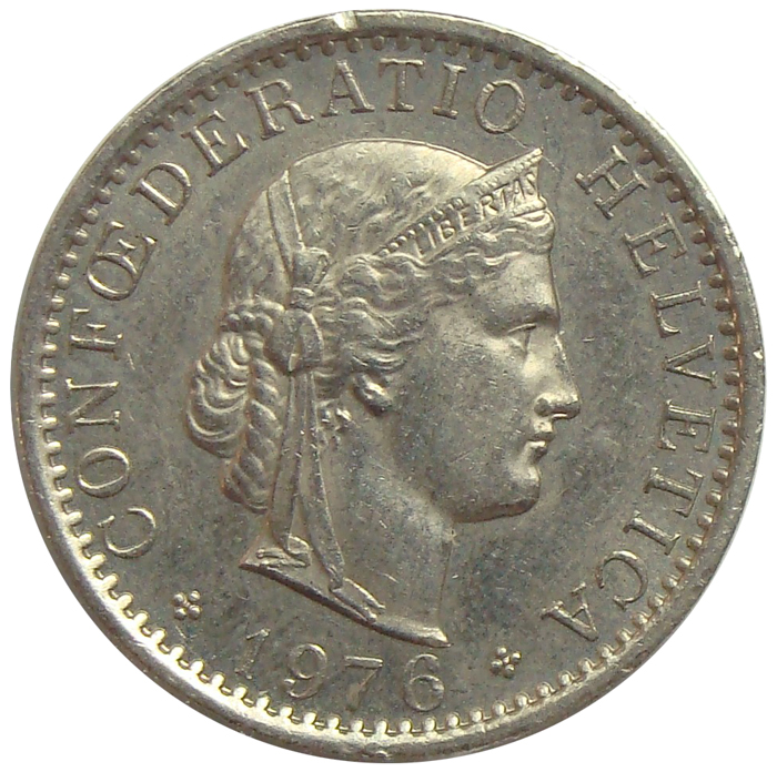 Moneda Suiza 20 Rappen 1955-2009  - Numisfila