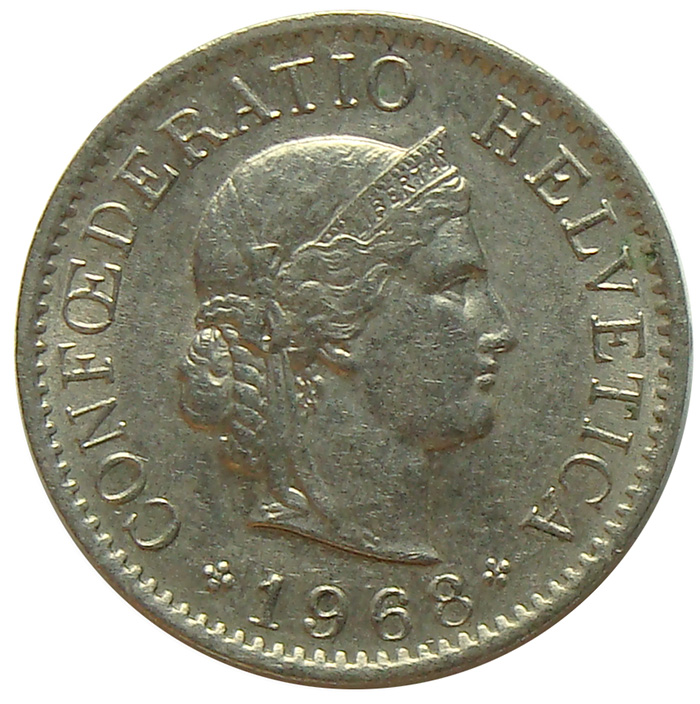 Moneda Suiza 5 Rappen 1944-1971  - Numisfila