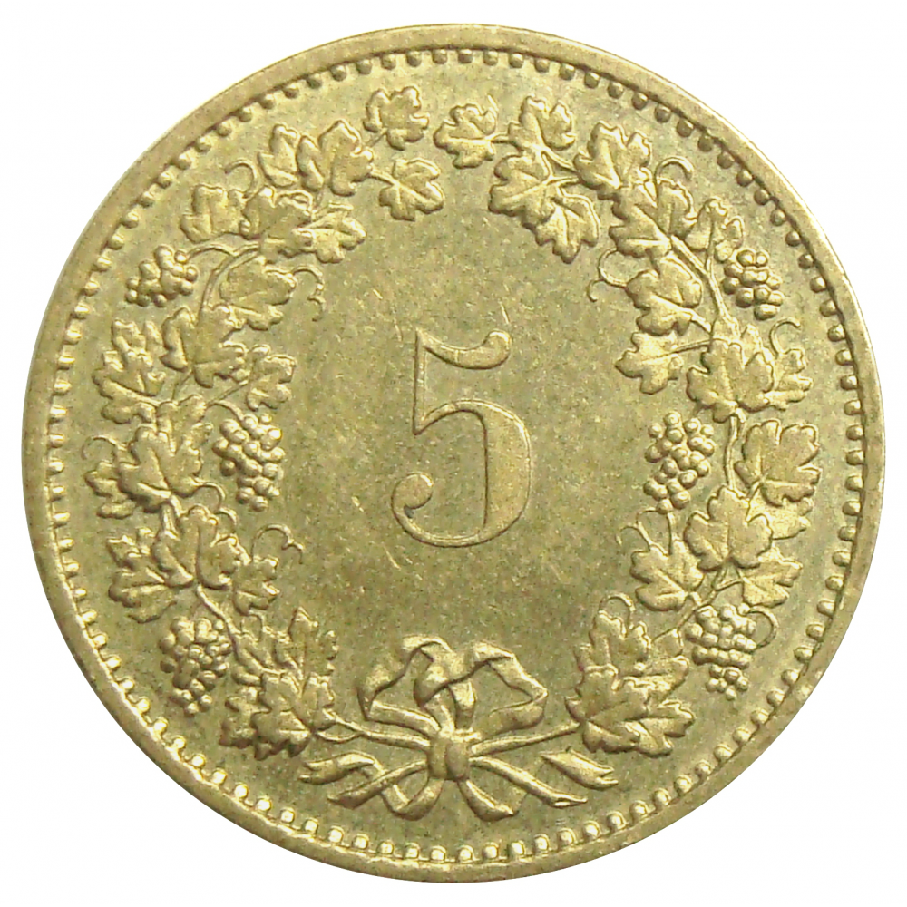 Moneda Suiza 5 Rappen 1981 - 2003  - Numisfila