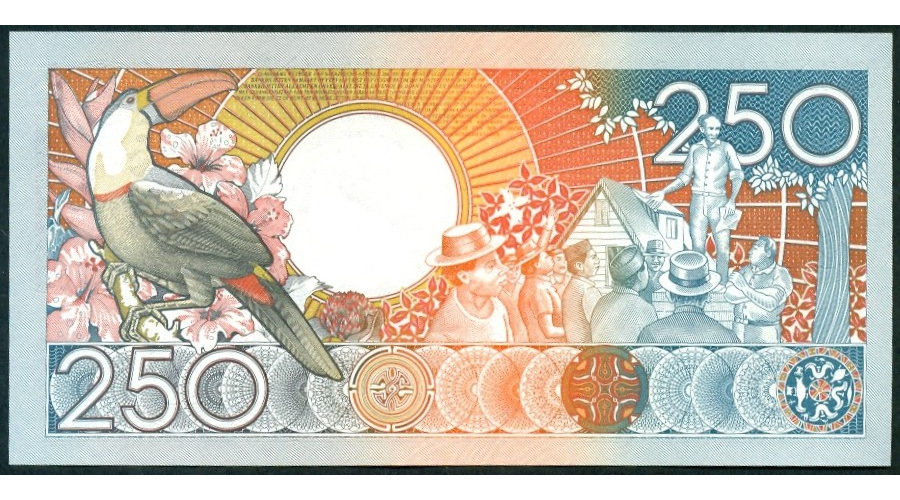 Billete Suriname de 250 Gulden 1988  - Numisfila