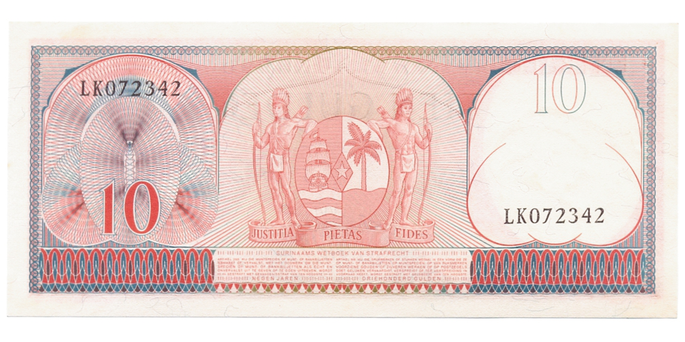 Billete Suriname 10 Gulden 1963  - Numisfila
