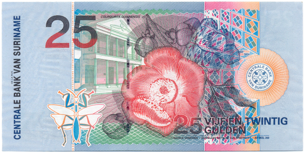 Billete Suriname 25 Gulden 2000  - Numisfila