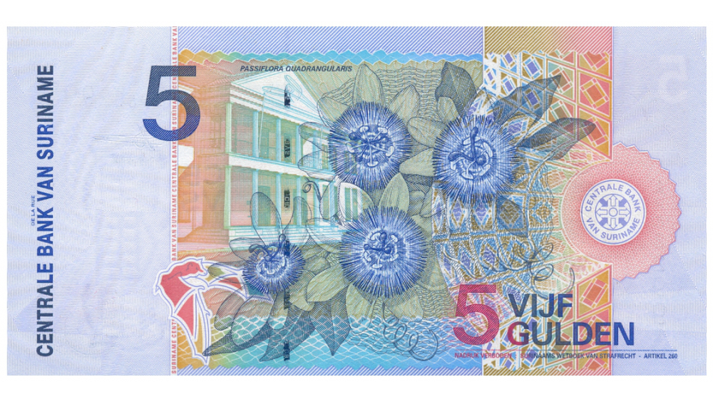 Billete Suriname 5 Gulden 2000   - Numisfila
