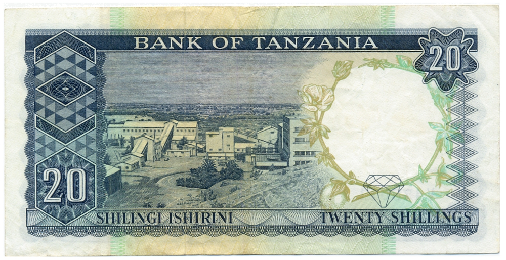 Tanzania Billete 20 Shillings (1966) Presidente Nyerere  - Numisfila