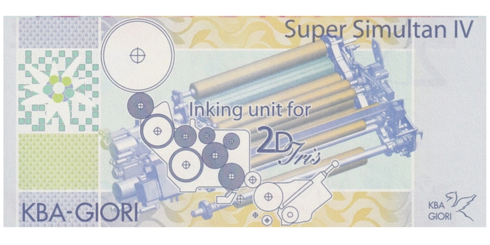 Billete Specimen Thomas De la Rue KBA GIORI 2D - IRIS   - Numisfila