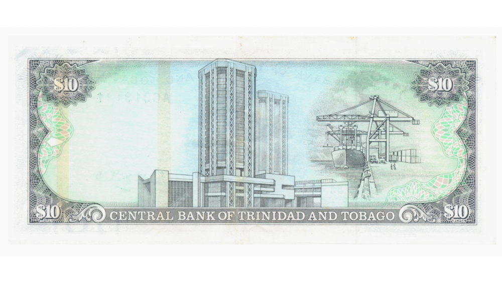 Billete Trinidad y Tobago 10 Dólares 1985   - Numisfila