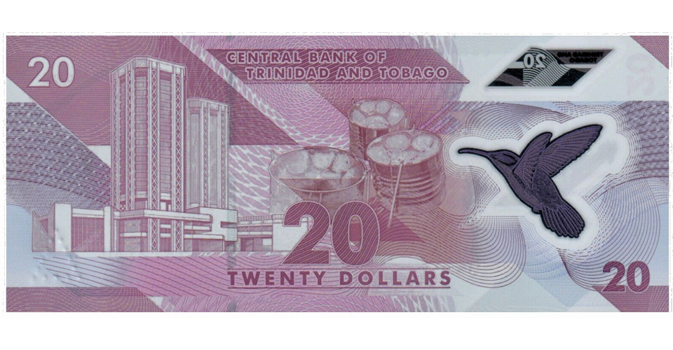 Billete Plástico Trinidad y Tobago 20 Dólares 2020  - Numisfila