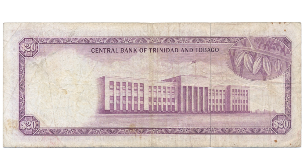 Billete Trinidad y Tobago 20 Dólares 1977  - Numisfila