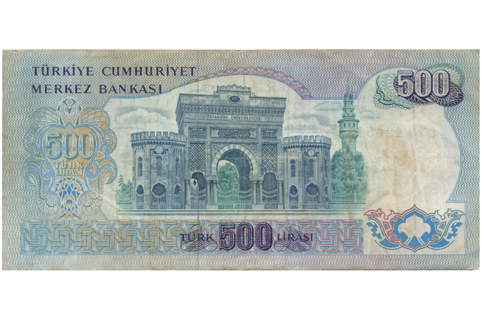 Billete Turquia 500 Lira 1970 Mustafá Kemal Ataturk  - Numisfila