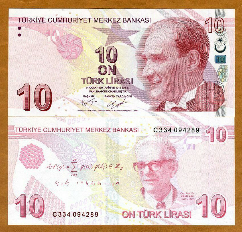 Billete Turquia 10 Lira 2009  - Numisfila