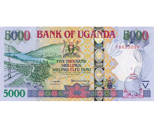 Billete Uganda 5000 Shilingi 2009  - Numisfila