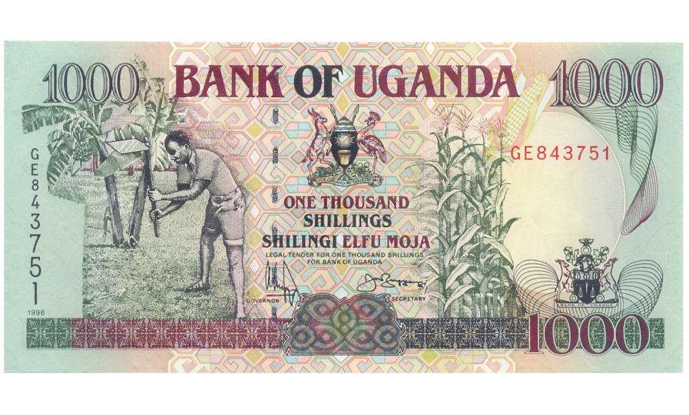 Billete Uganda 1000 Shillings 1996  - Numisfila