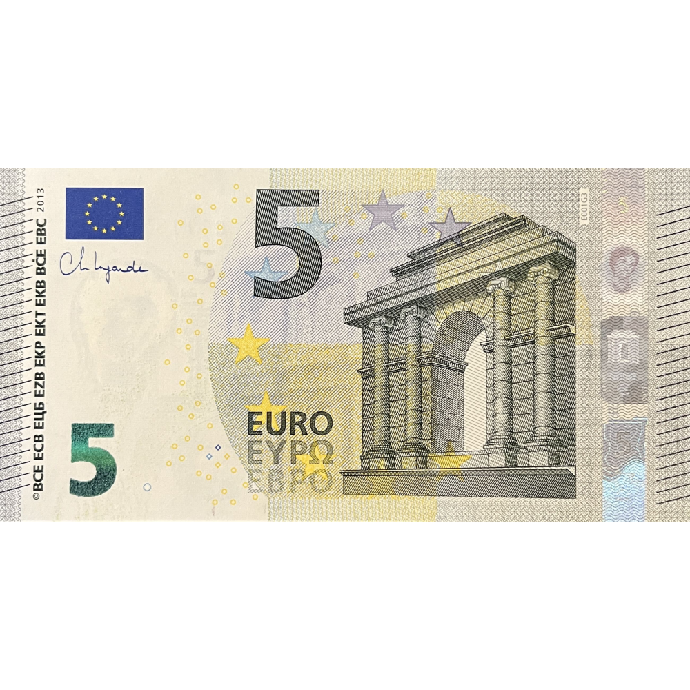 Billete Unión Europea 5 Euros 2013 Banco de Francia  - Numisfila