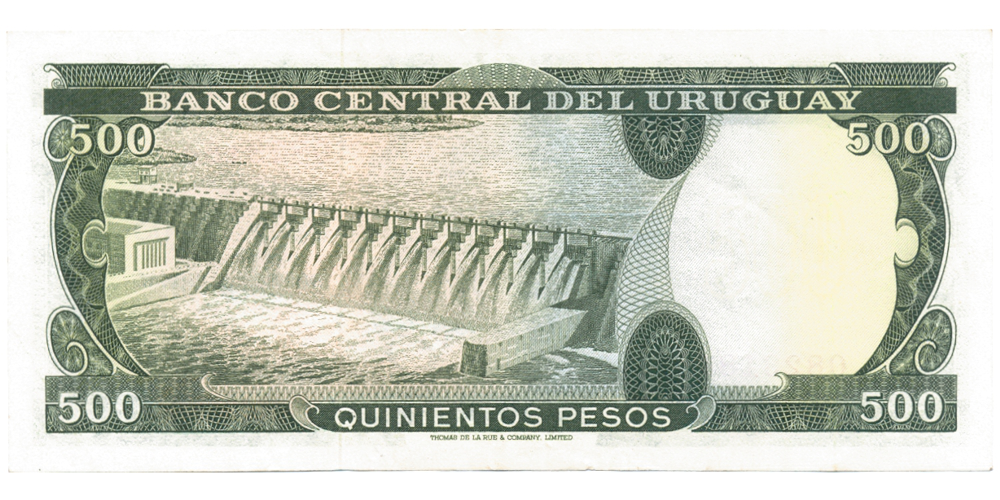 Billete Uruguay 500 Pesos 1967  - Numisfila