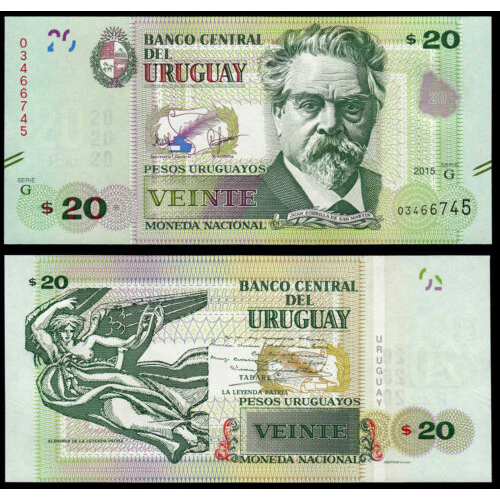 Billete Uruguay 20 Pesos Uruguayos 2017 - Numisfila