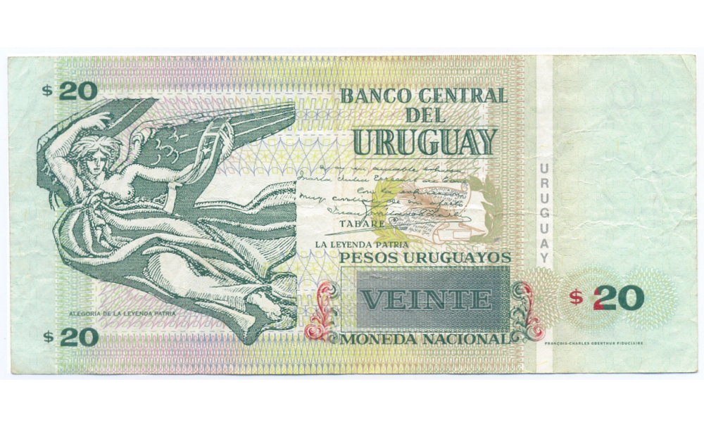 Billete Uruguay 20000 Pesos 1989  - Numisfila