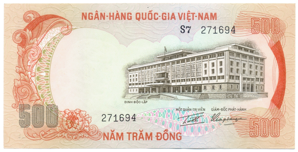 Billete Vietnam del Sur 500 Dong 1972 - Numisfila
